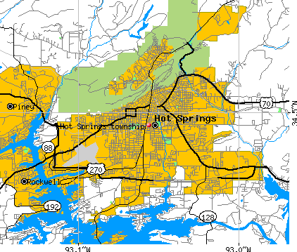Hot Springs township, AR map