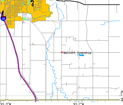 Walcott township, MN map