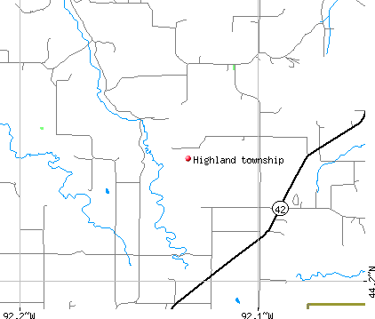 Highland township, MN map