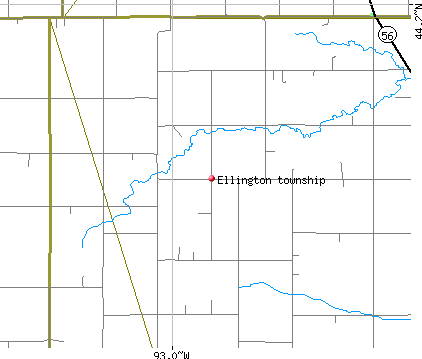 Ellington township, MN map