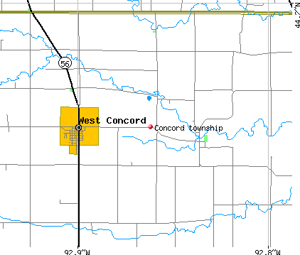 Concord township, MN map