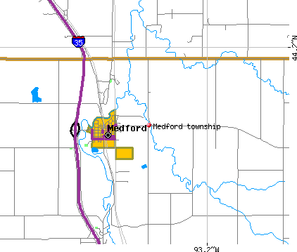 Medford township, MN map