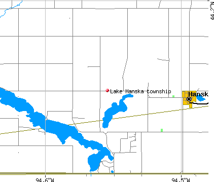 Lake Hanska township, MN map