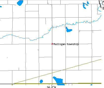 Mulligan township, MN map