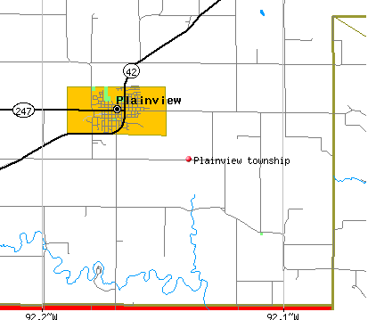 Plainview township, MN map