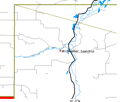 Whitewater township, MN map