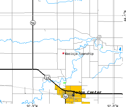 Wasioja township, MN map