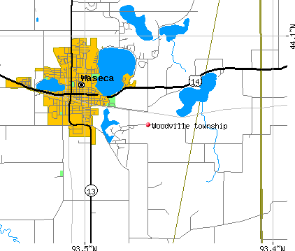 Woodville township, MN map