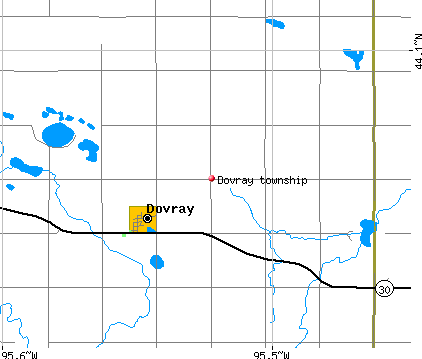 Dovray township, MN map