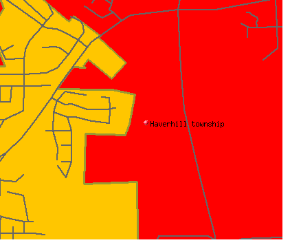 Haverhill township, MN map
