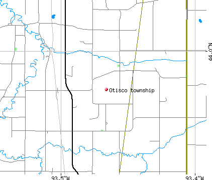 Otisco township, MN map