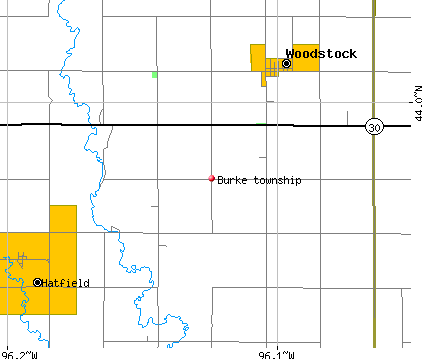 Burke township, MN map