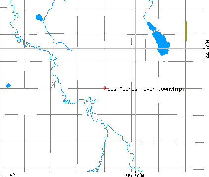 Des Moines River township, MN map
