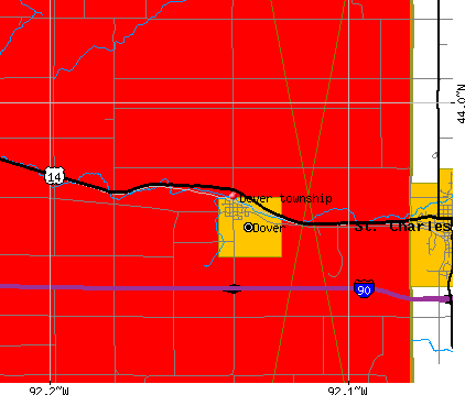 Dover township, MN map