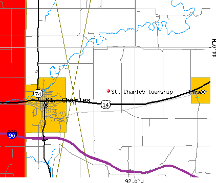 St. Charles township, MN map
