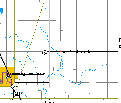 Westfield township, MN map