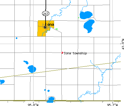 Iona township, MN map