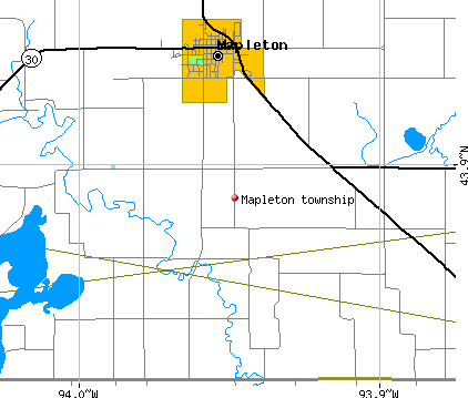 Mapleton township, MN map