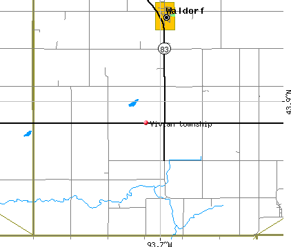 Vivian township, MN map