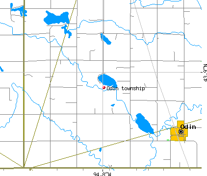 Odin township, MN map