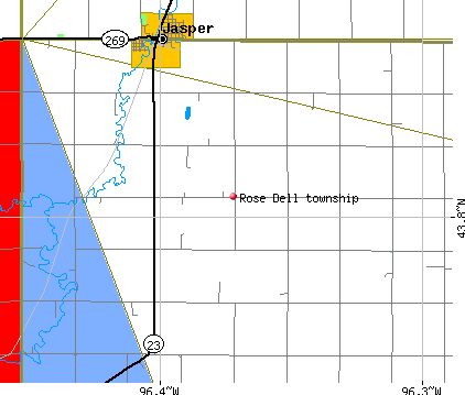 Rose Dell township, MN map