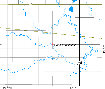 Seward township, MN map