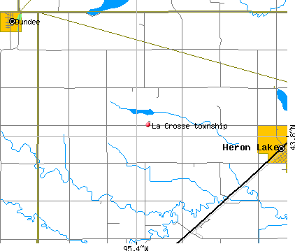 La Crosse township, MN map