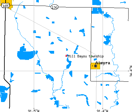 Mill Bayou township, AR map