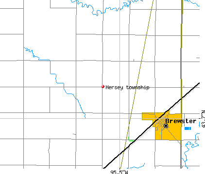 Hersey township, MN map