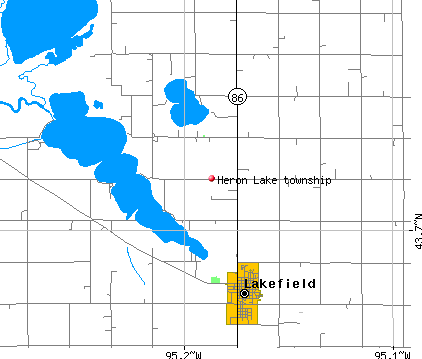 Heron Lake township, MN map