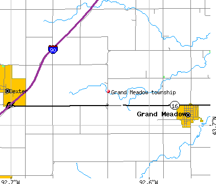 Grand Meadow township, MN map