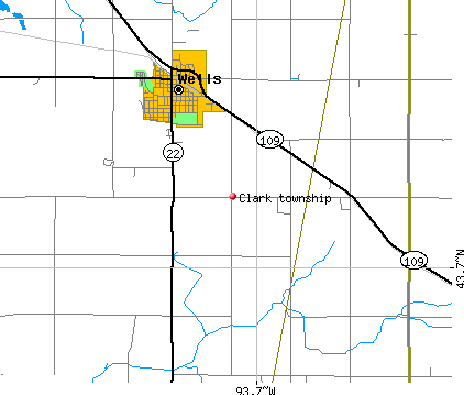 Clark township, MN map