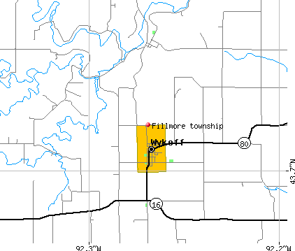 Fillmore township, MN map