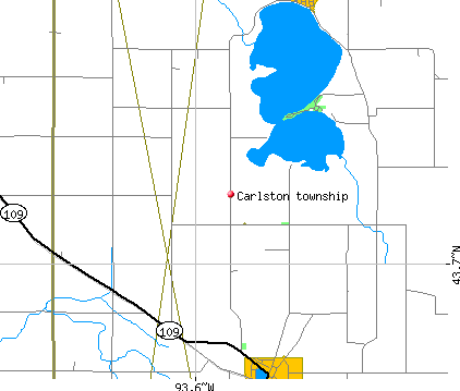 Carlston township, MN map