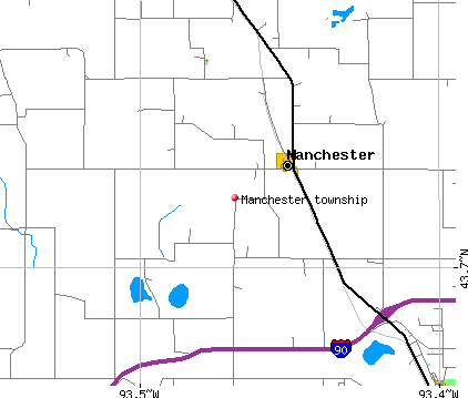 Manchester township, MN map