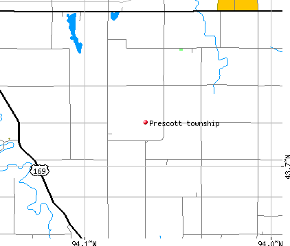 Prescott township, MN map