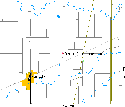 Center Creek township, MN map