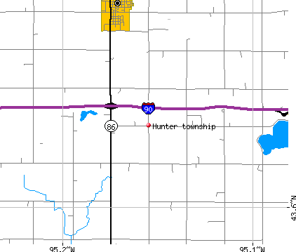 Hunter township, MN map
