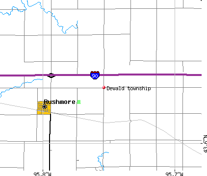 Dewald township, MN map