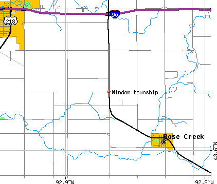 Windom township, MN map