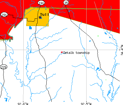 Dekalb township, AR map