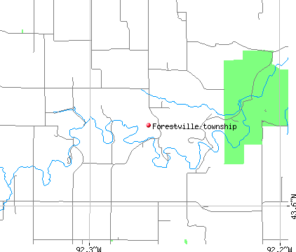Forestville township, MN map