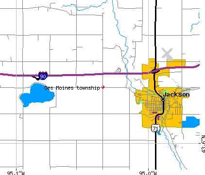 Des Moines township, MN map