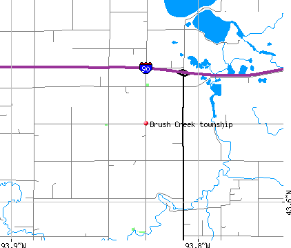 Brush Creek township, MN map