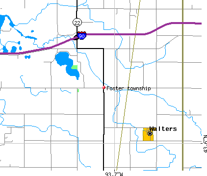 Foster township, MN map