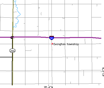 Ewington township, MN map