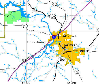Fenter township, AR map