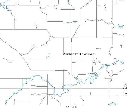 Amherst township, MN map