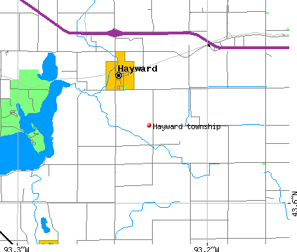 Hayward township, MN map