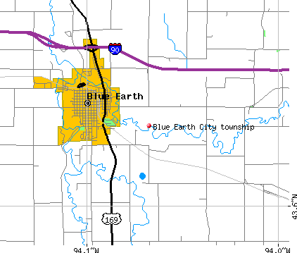 Blue Earth City township, MN map